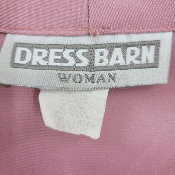 Vintage 70's DressBarn Blazer Retro Tapered Collar Scoop Single Button Pink XL - Picture 10 of 11